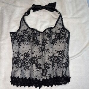 Y2K Whimsigoth Back Lace Corset FOH Size 38